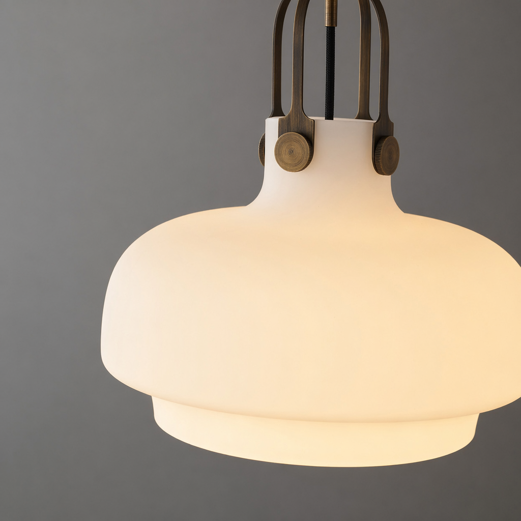 Modern Glass Dome Pendant Light - generated workflow 11 11-material-close-up