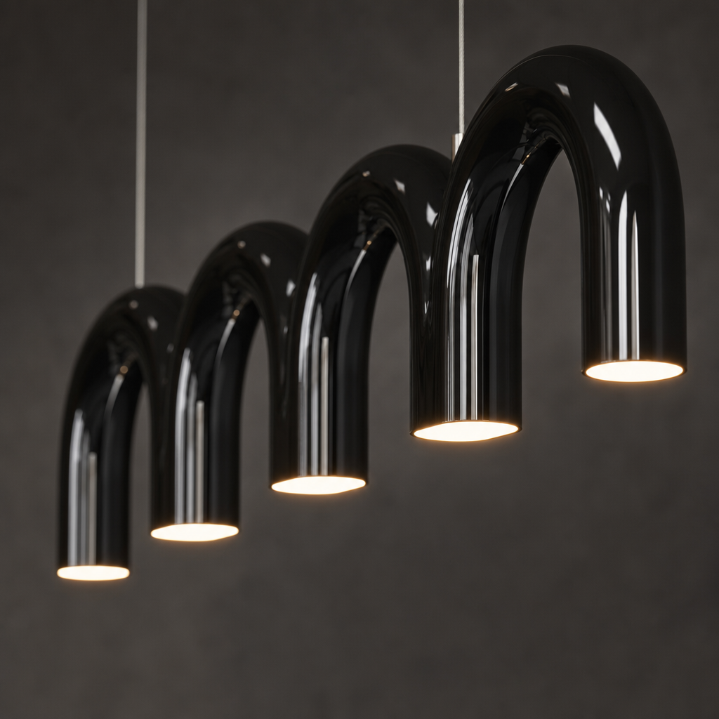 Colorful Wave Linear LED Pendant Light - generated main 11 11-material-close-up