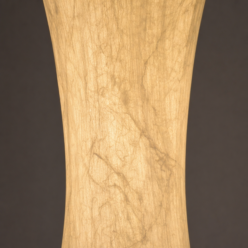 Handmade Mulberry Silk Hourglass Floor Lamp in White - product image 16