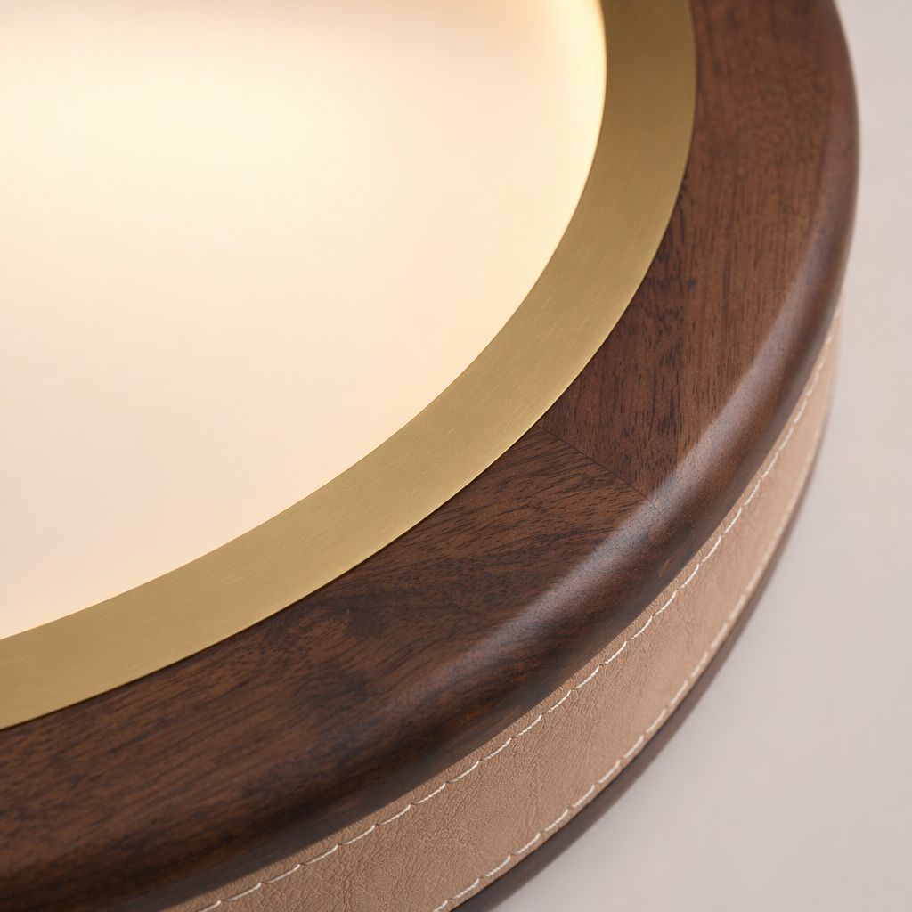 Modern Wood Ring LED Ceiling Light - generated main 11 11-material-close-up