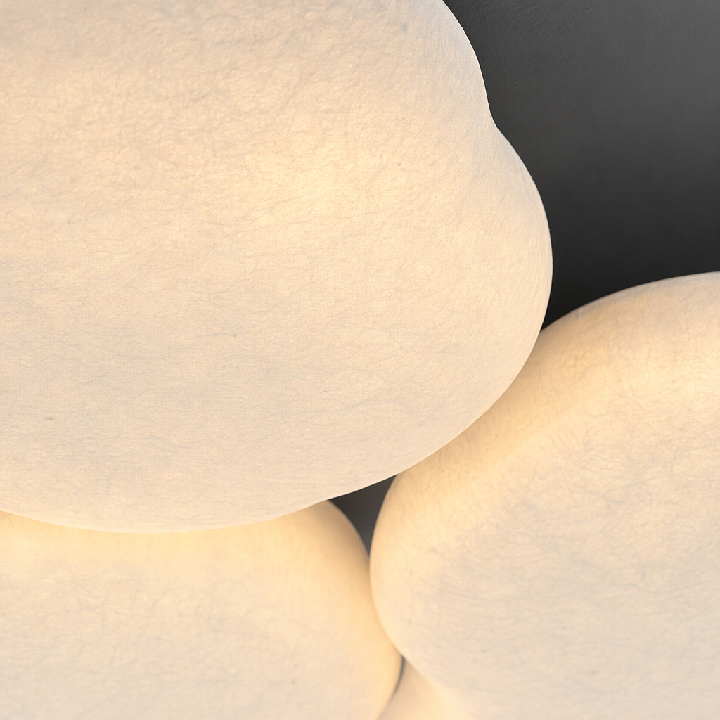 Modern Mulberry Silk Cloud Ceiling Light in White - product image 20