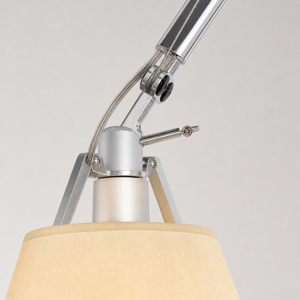 Bauhaus Adjustable Swing Arm Pendant Light material close up