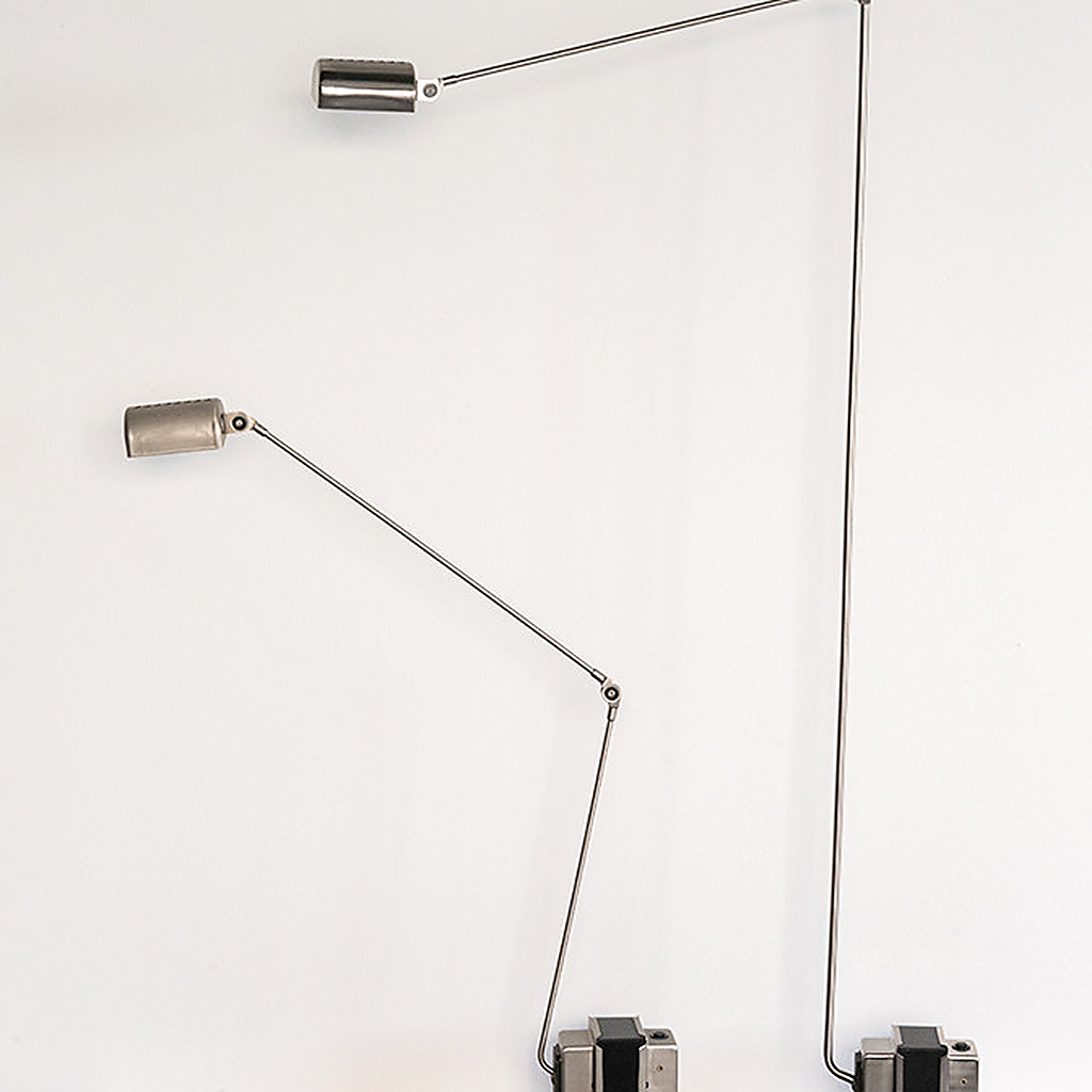 Daphine Adjustable LED Floor Lamp black finish material close up
