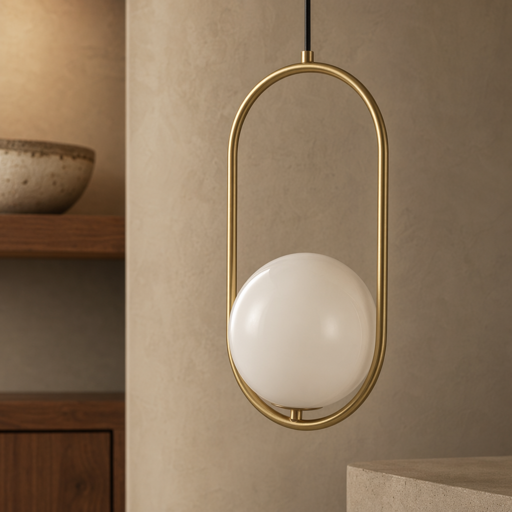 Modern U-Frame Copper Globe Pendant Light - 11 11-material-close-up.png