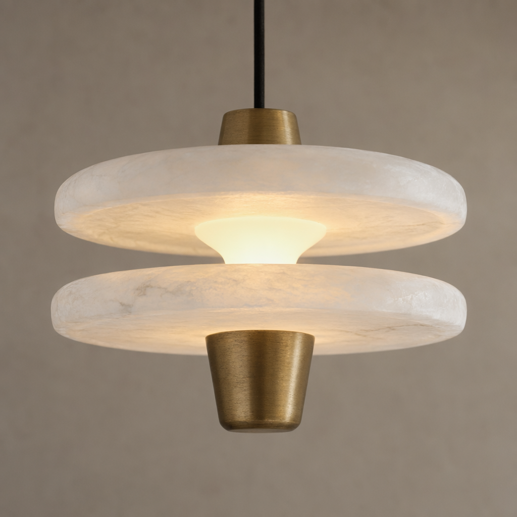 Modern Alabaster Disc Pendant Light - product image 16