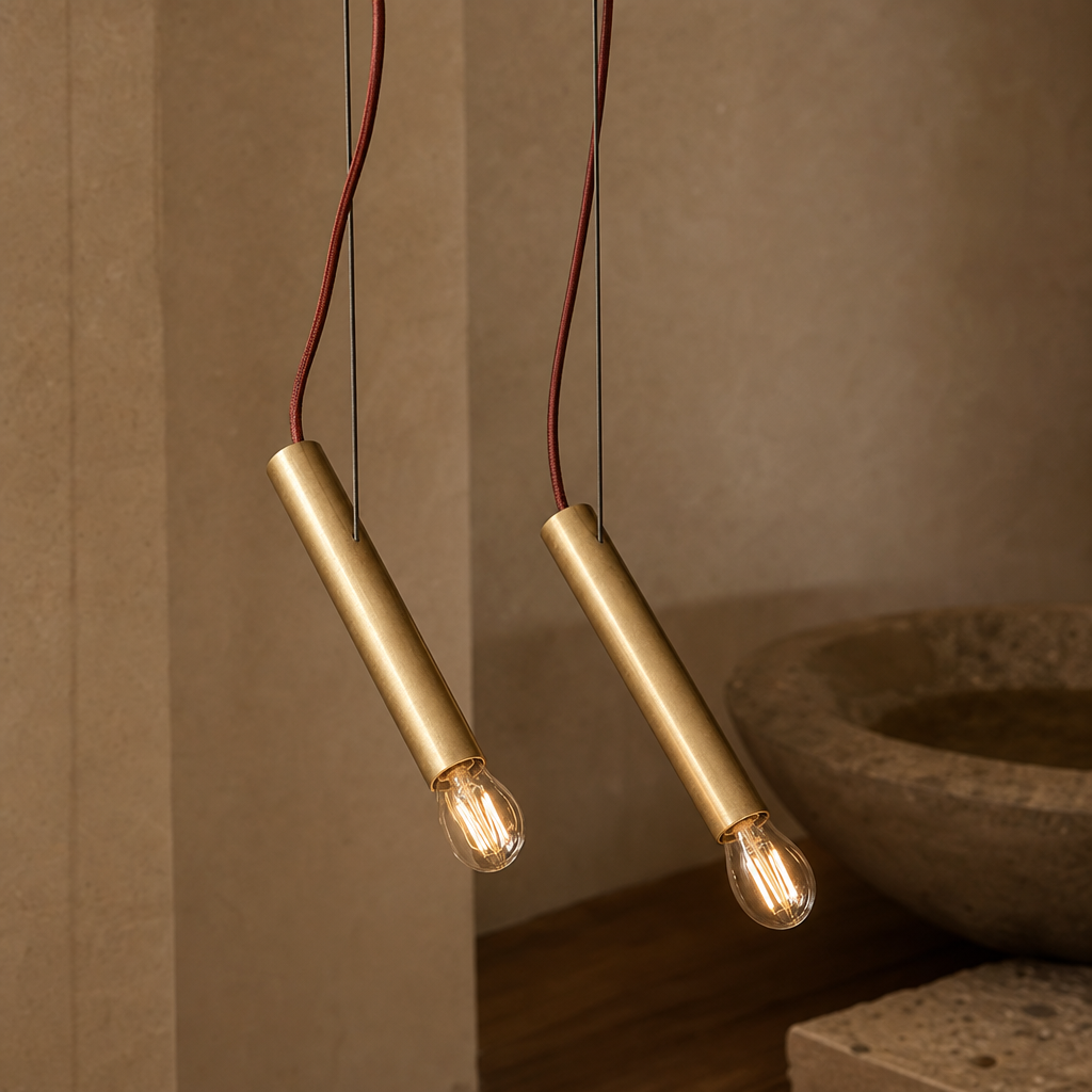 Modern Copper Tube LED Pendant Light - 11 11-material-close-up.png