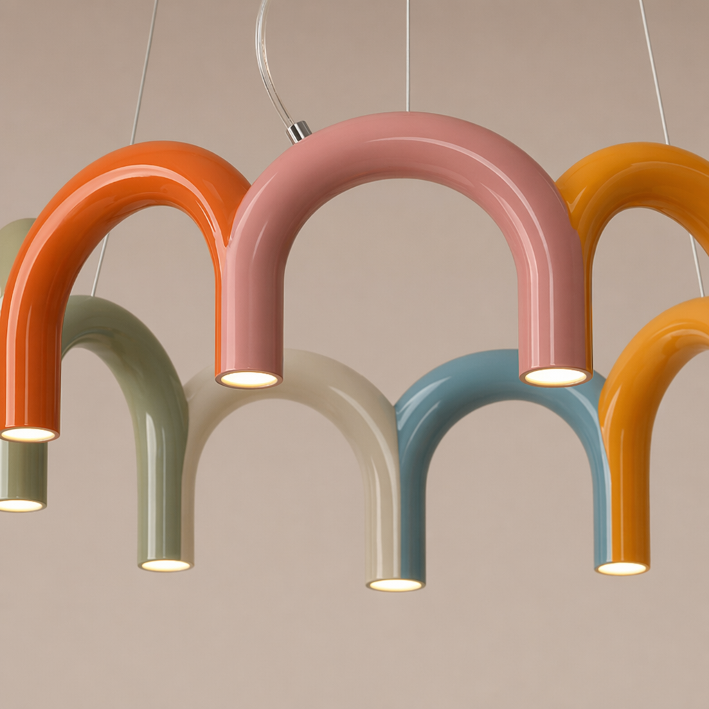Colorful Arch Linear LED Pendant Light - generated main 11 11-material-close-up