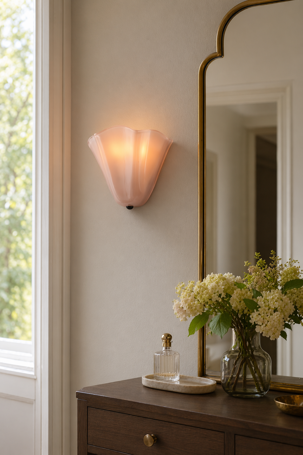 Modern Shell Petal LED Wall Sconce - 11 11-mirror-side-lighting
