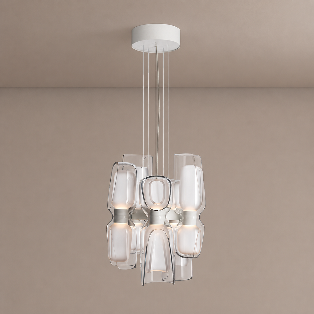 Modern Glass Petal Cluster Chandelier - generated main 01 01-hero-product