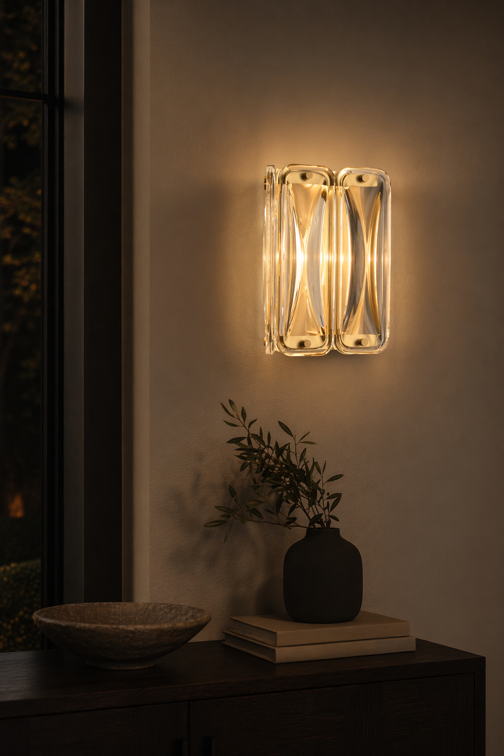 Modern Crystal Glass Wall Sconce - generated main 11 11-night-mood