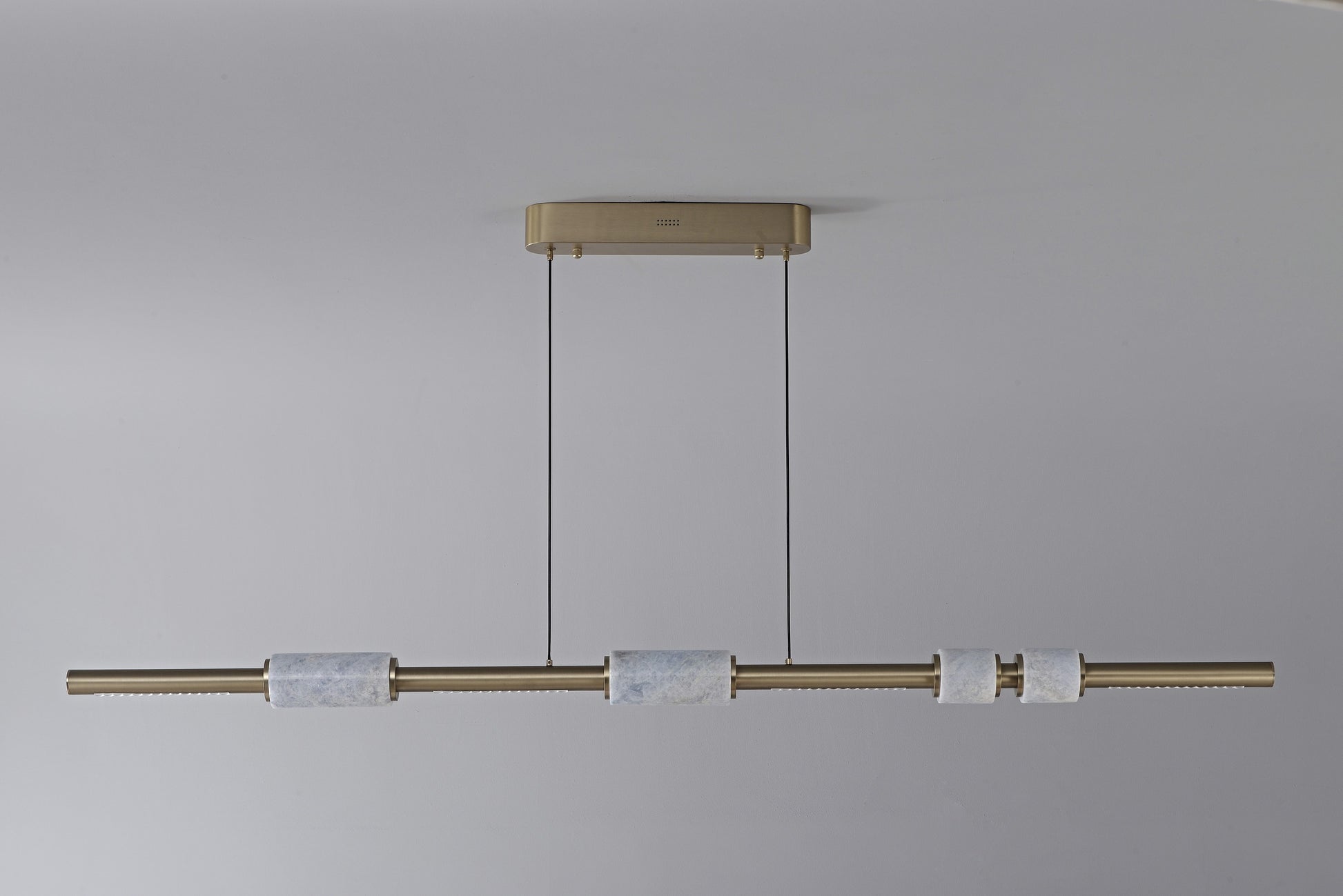Modern Crystal Linear LED Island Chandelier - 22 11-real-detail-7