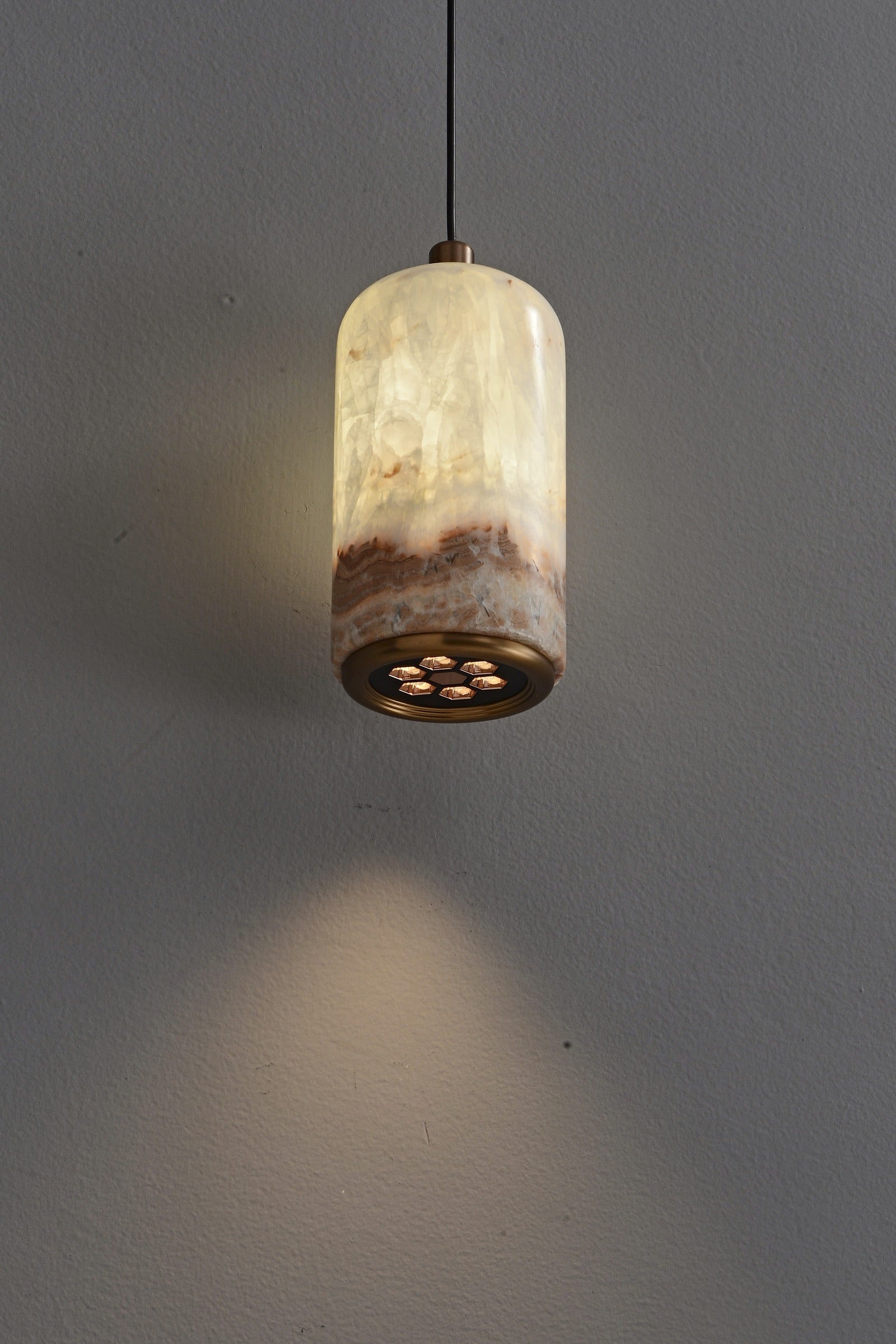 Modern Colorful Stone Cylinder Pendant Light - 11 11-real-detail-8