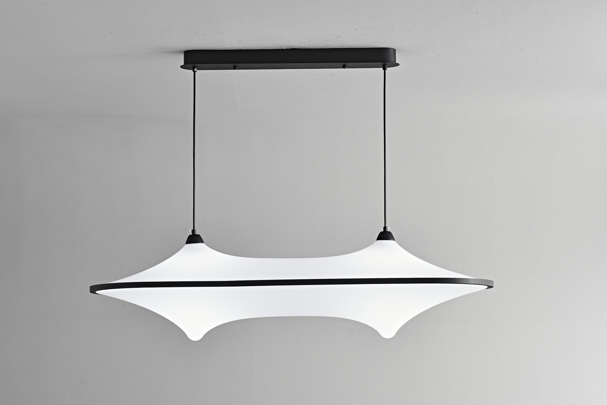 Sculptural Fabric Linear LED Pendant Light - 22 11-real-detail-8