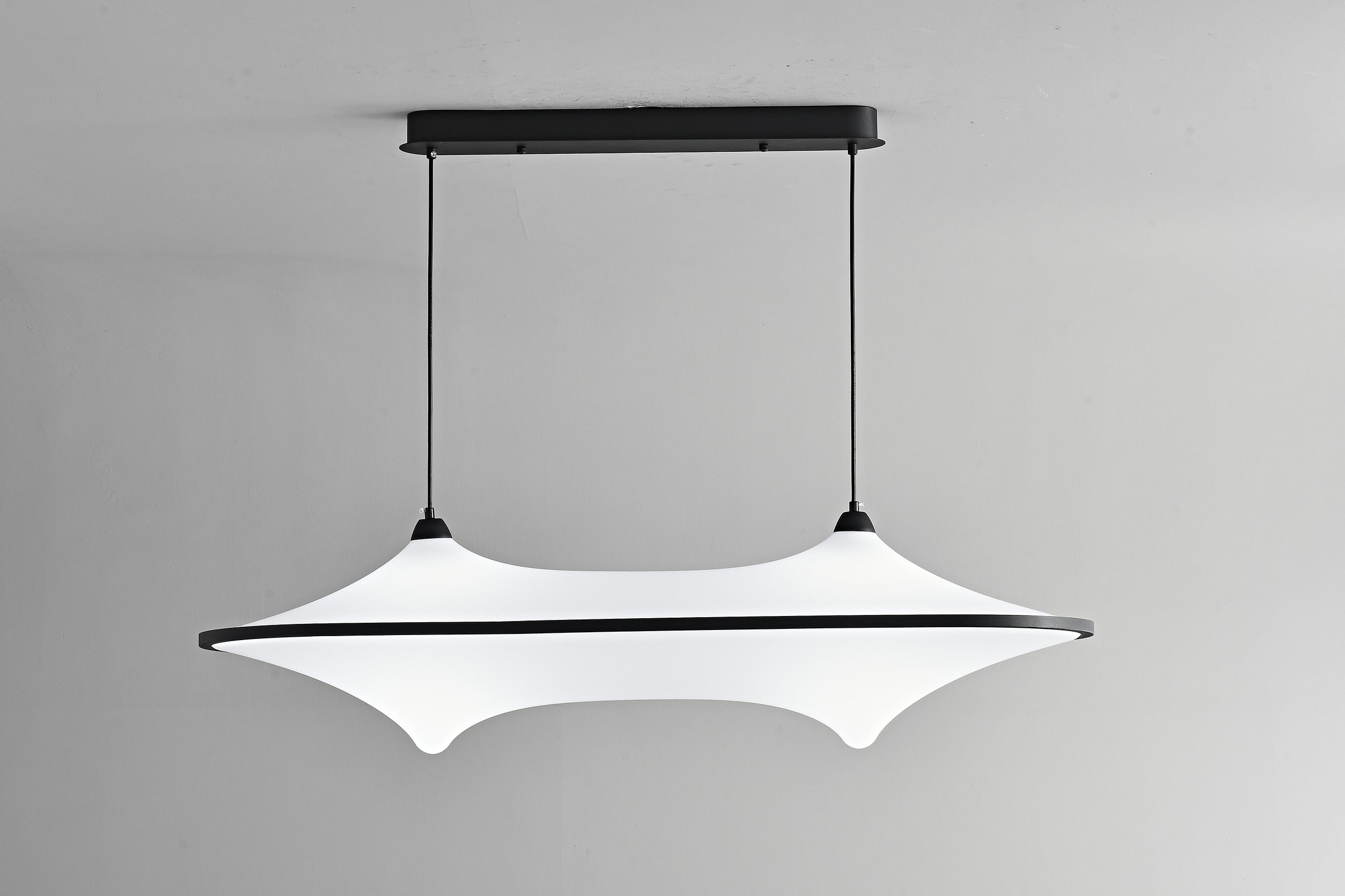 Sculptural Fabric Linear LED Pendant Light - 22 11-real-detail-8
