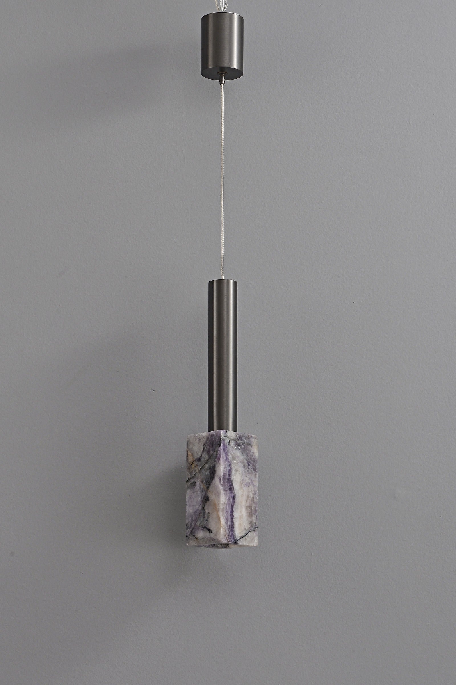 Modern Purple Crystal Cylinder Pendant Light - 22 11-real-detail-8
