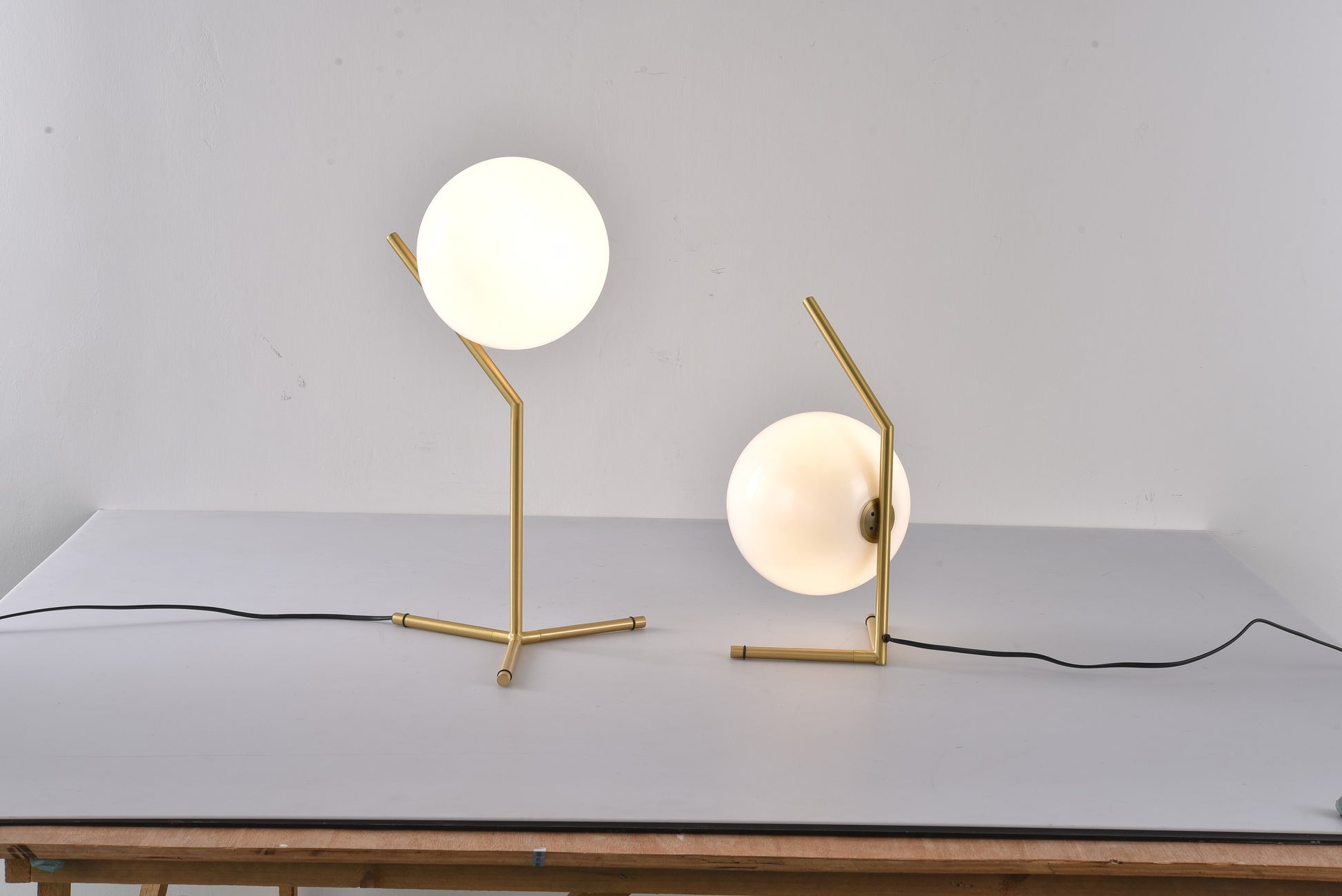 Modern C-Shaped Copper Globe Table Lamp - 22 11-real-large-small-comparison.jpg