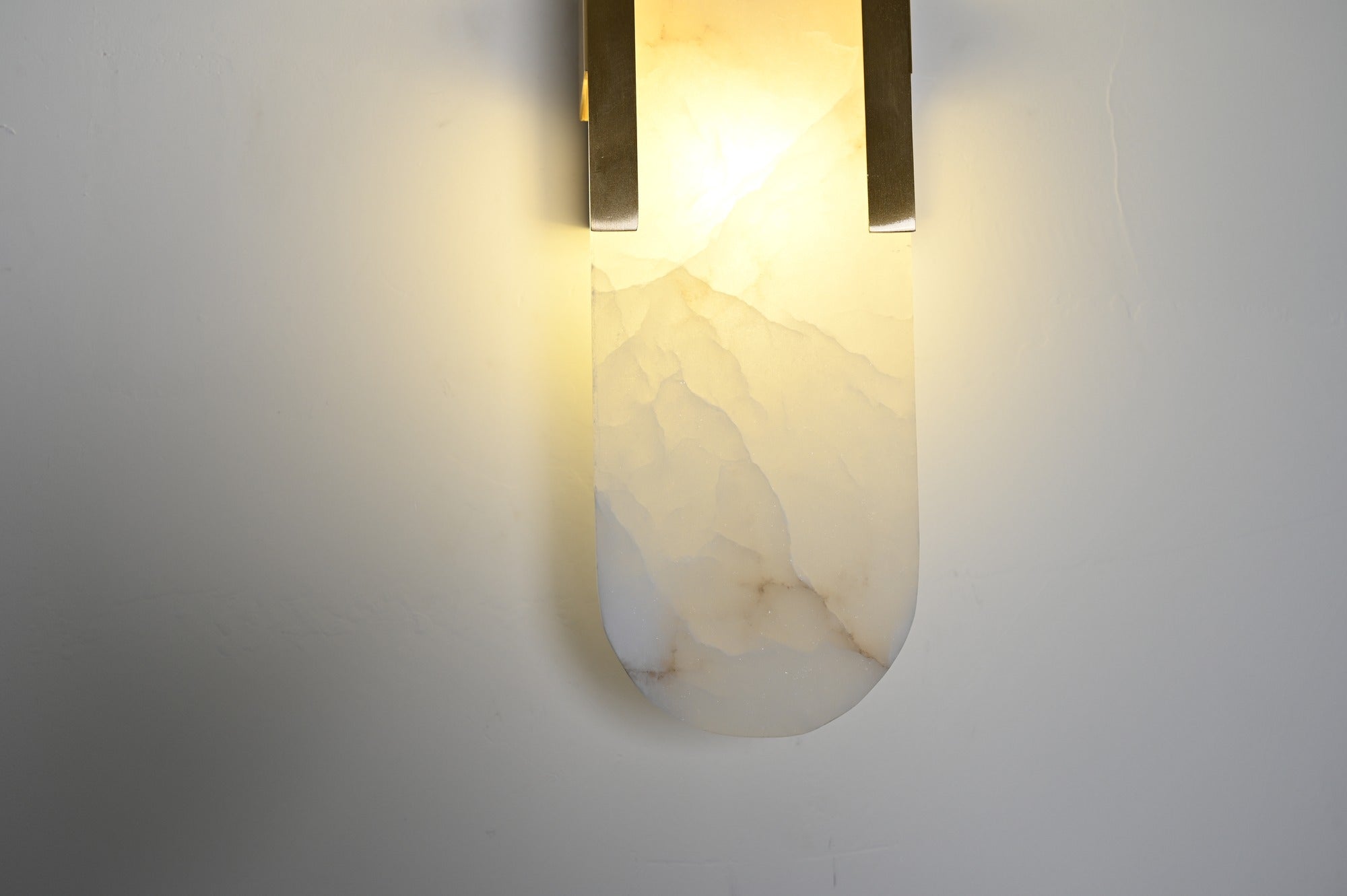 Modern Spanish Alabaster Capsule Wall Sconce - 11 real photo 6