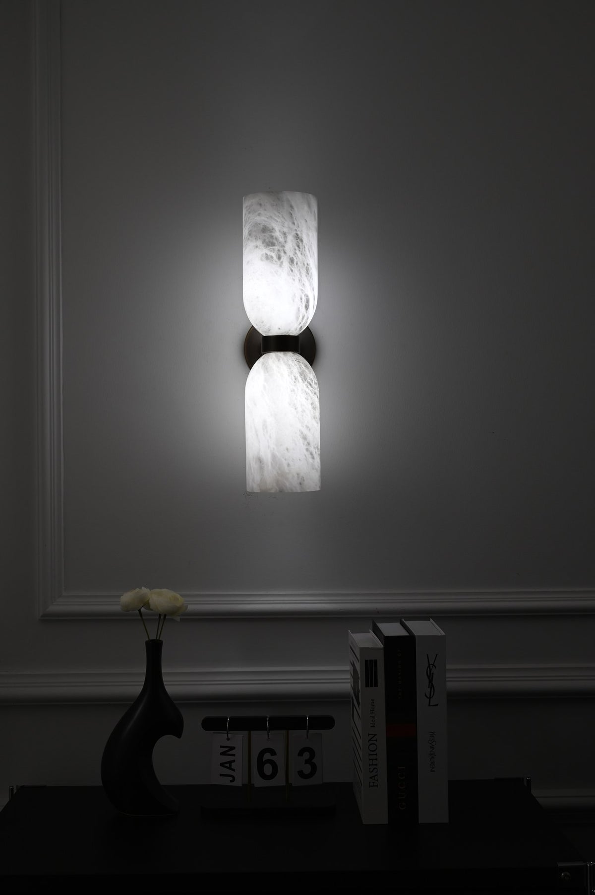 Modern Alabaster Cylinder Wall Sconce in Antique Brass - 11 11-real-shot-cylinder-wall-sconce-profile