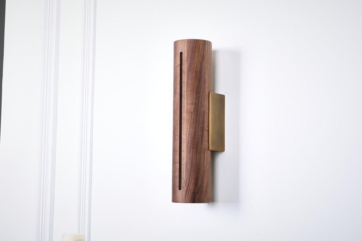 Modern Solid Wood LED Wall Sconce - 11 11-real-shot-solid-wood-led-wall-sconce-detail