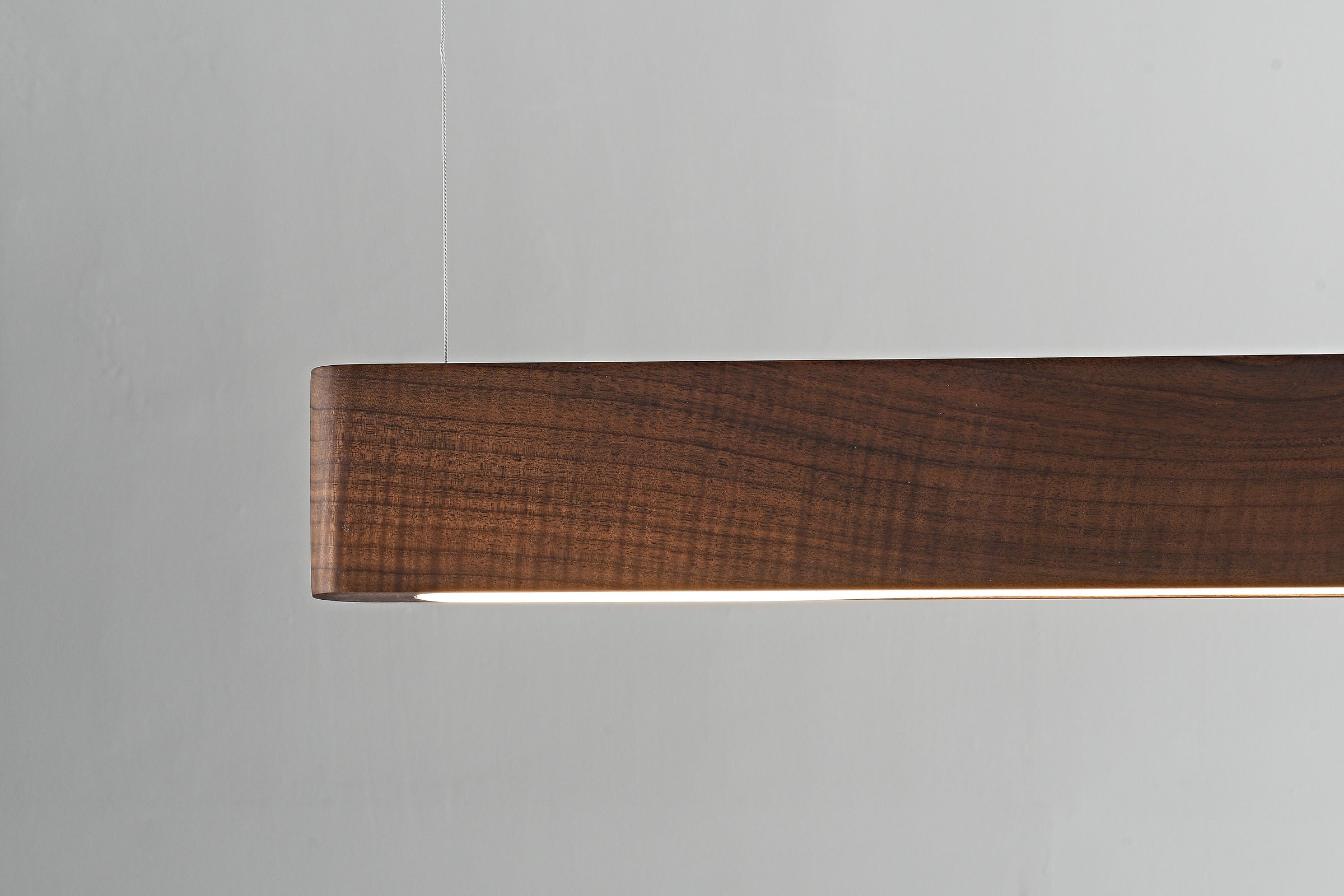 Modern Wood Linear LED Pendant Light - 22 11-real-white-ash-wood-detail