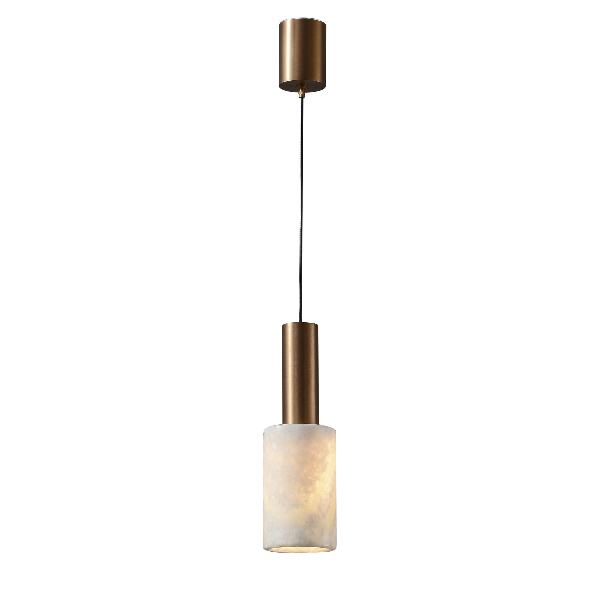 Modern Natural Stone Cylinder Pendant Light - 11 11-white-background-1