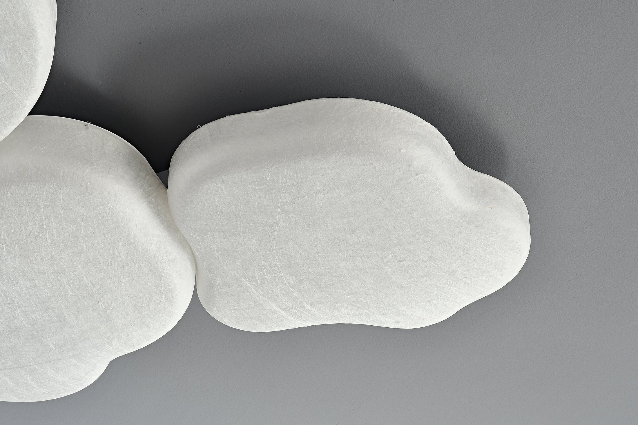 Modern Mulberry Silk Cloud Ceiling Light in White - 12 12-detail-edge-and-shade