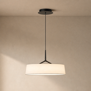 Modern Fabric Drum LED Pendant Light - 01 01-hero-product