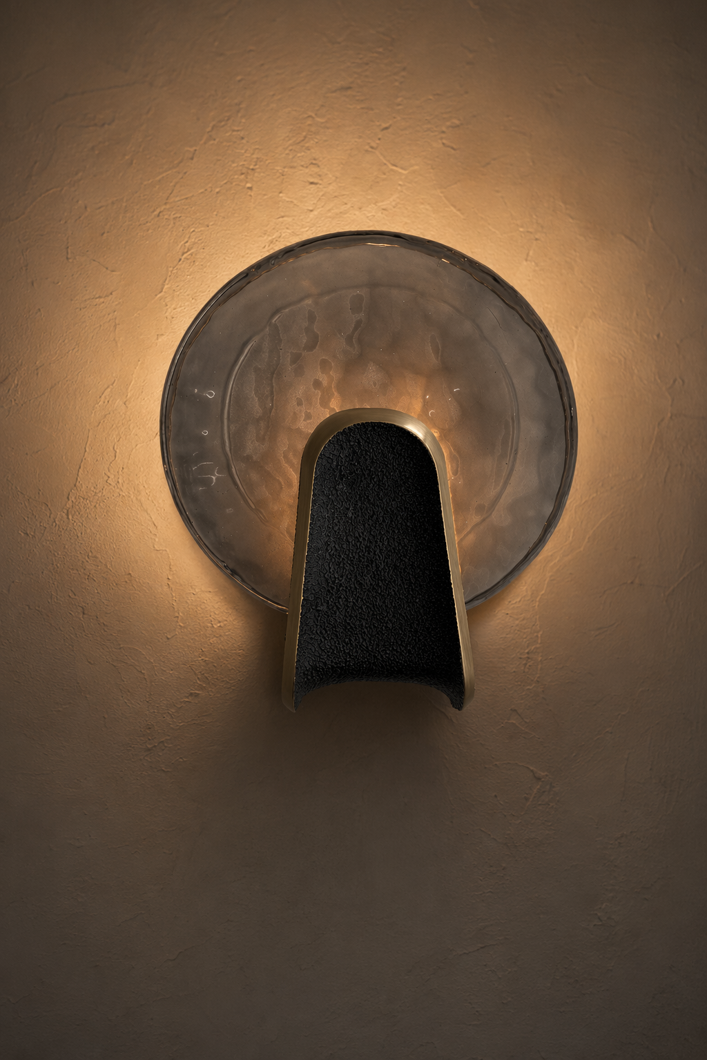 Modern Smoky Glass Round Wall Sconce - 12 12-night-mood