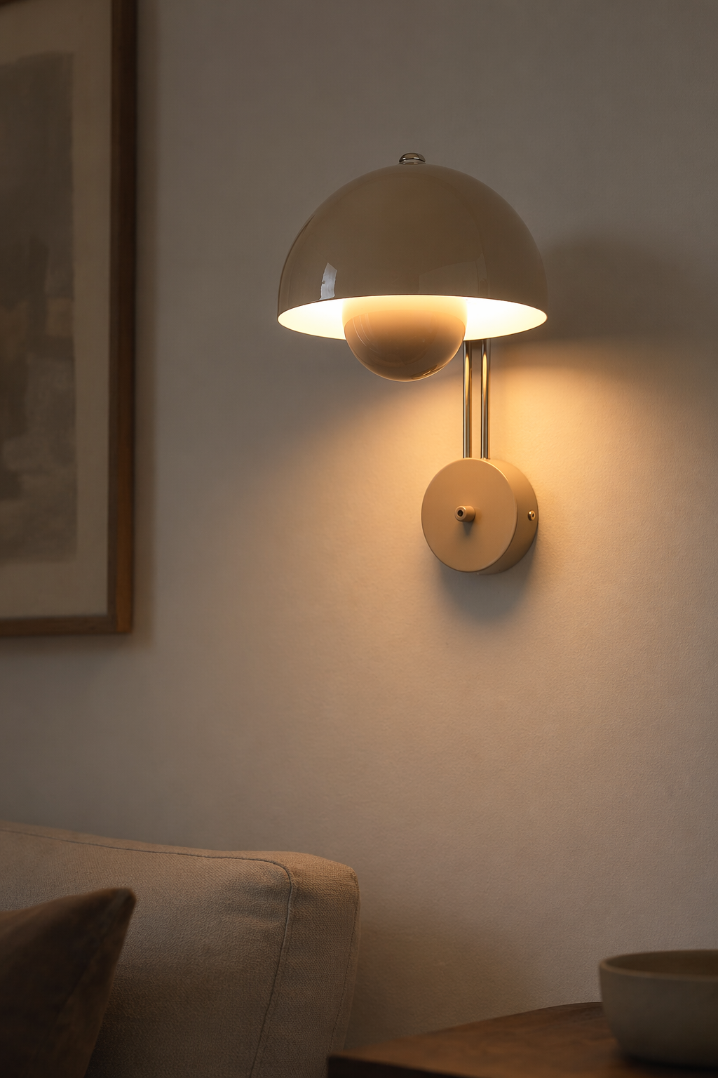 Modern Glossy Dome Wall Sconce - 12 12-night-mood