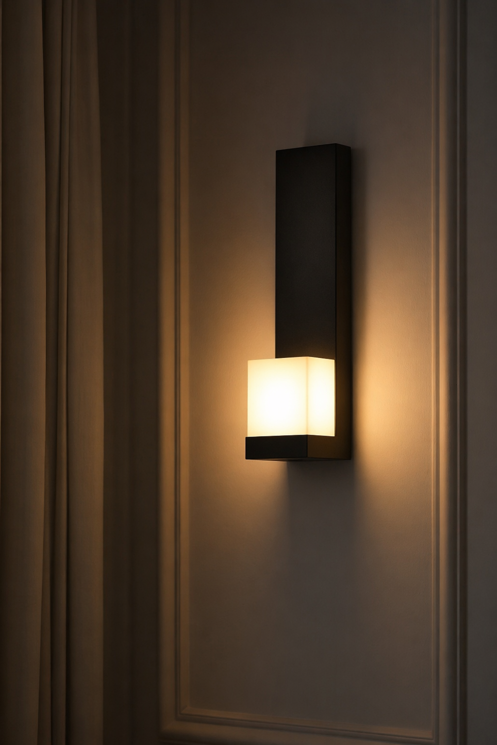 Modern Snowflake Alabaster Wall Sconce in Brushed Black - product image 09