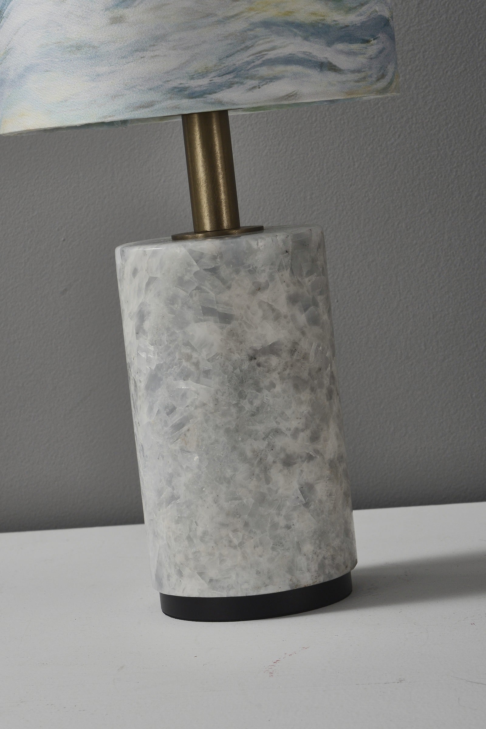 Modern Natural Stone Fabric Shade Table Lamp - 12 12-real-detail-8