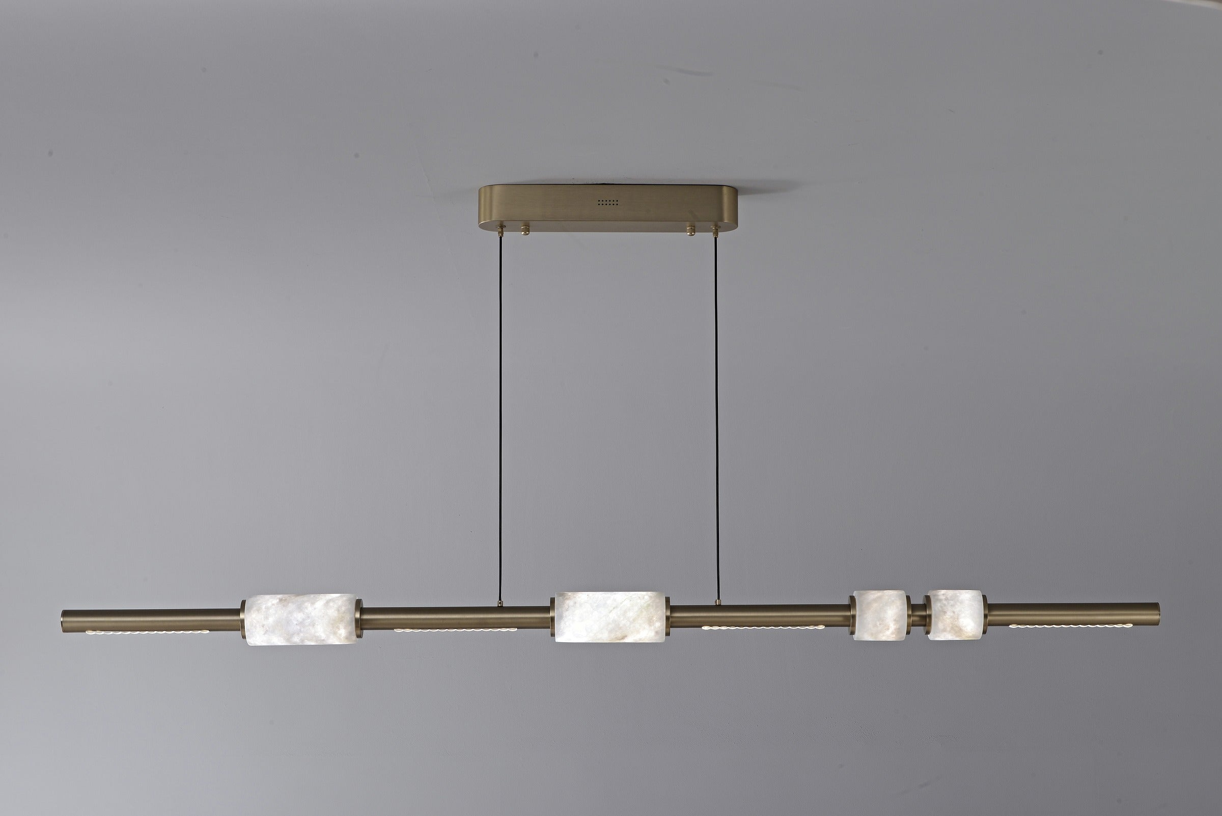 Modern Crystal Linear LED Island Chandelier - 23 12-real-detail-8