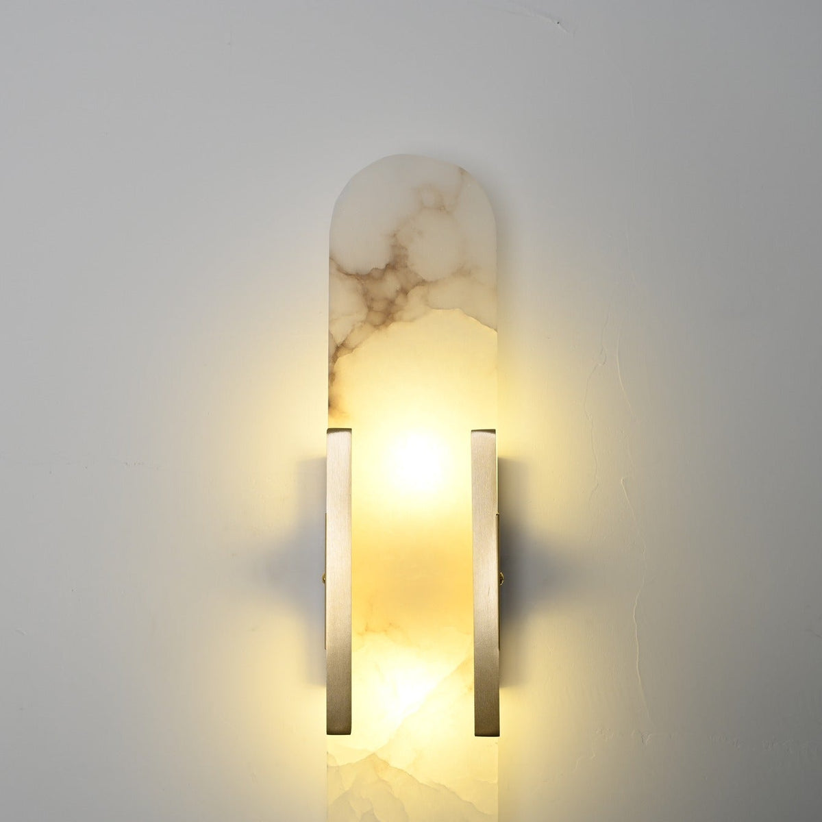 Modern Alabaster Capsule Wall Sconce - 12 real photo 7