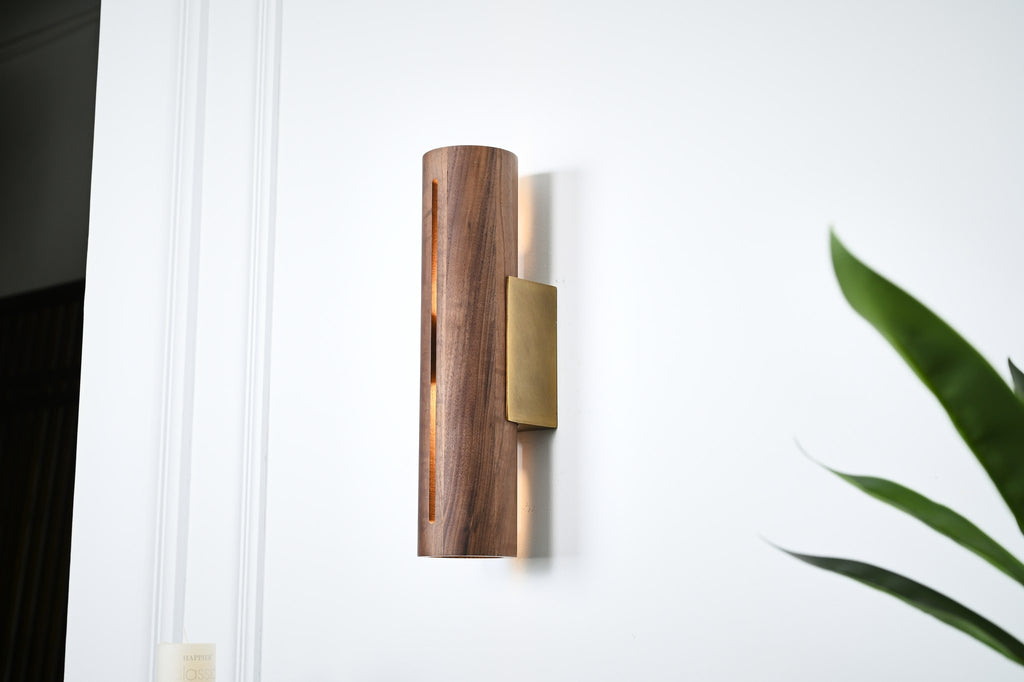 Modern Solid Wood LED Wall Sconce - 12 12-real-shot-solid-wood-led-wall-sconce-finish-detail