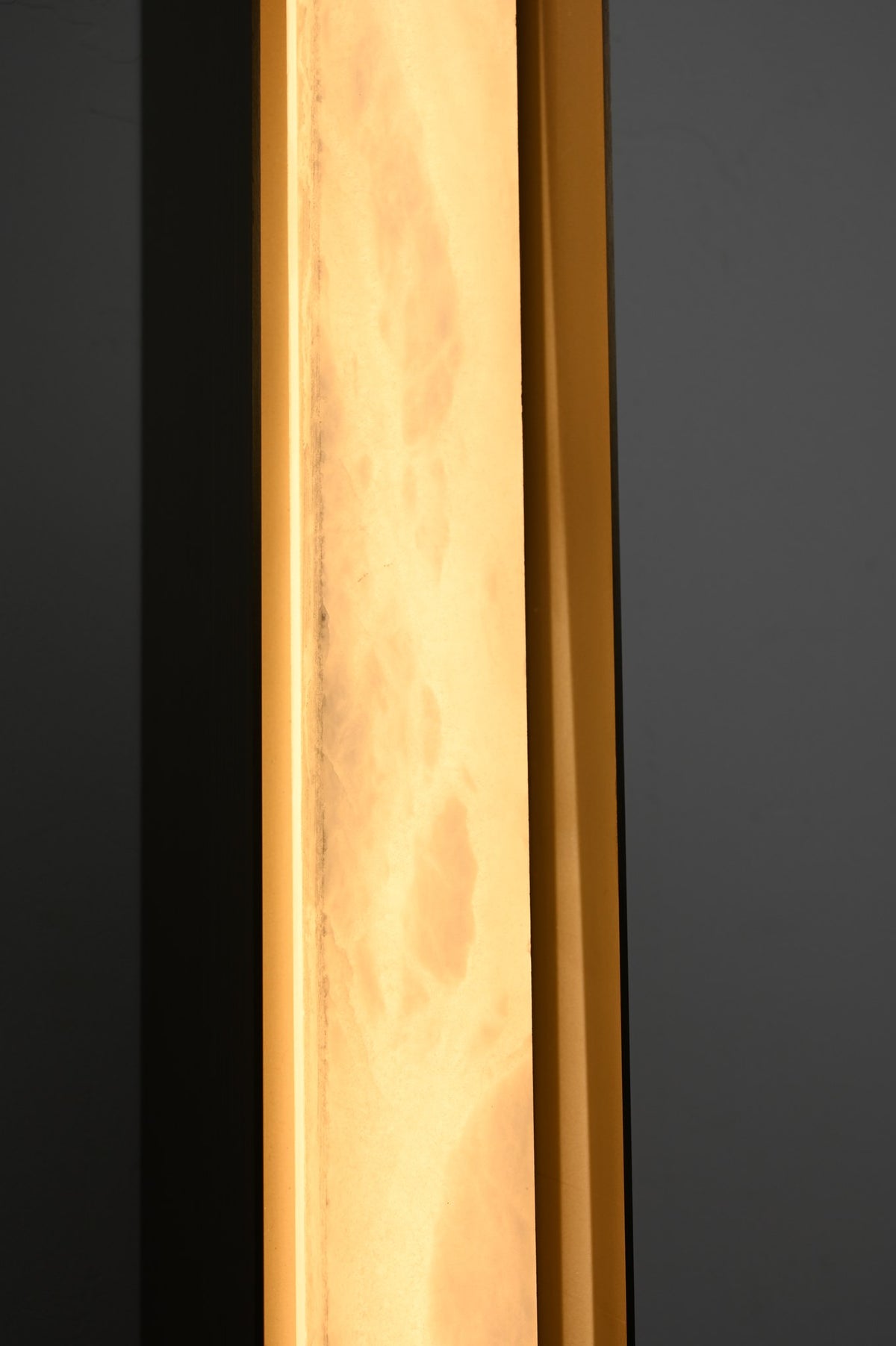 Modern Alabaster Linear Wall Sconce in Antique Brass - 12 12-real-shot-wall-sconce-finish-detail