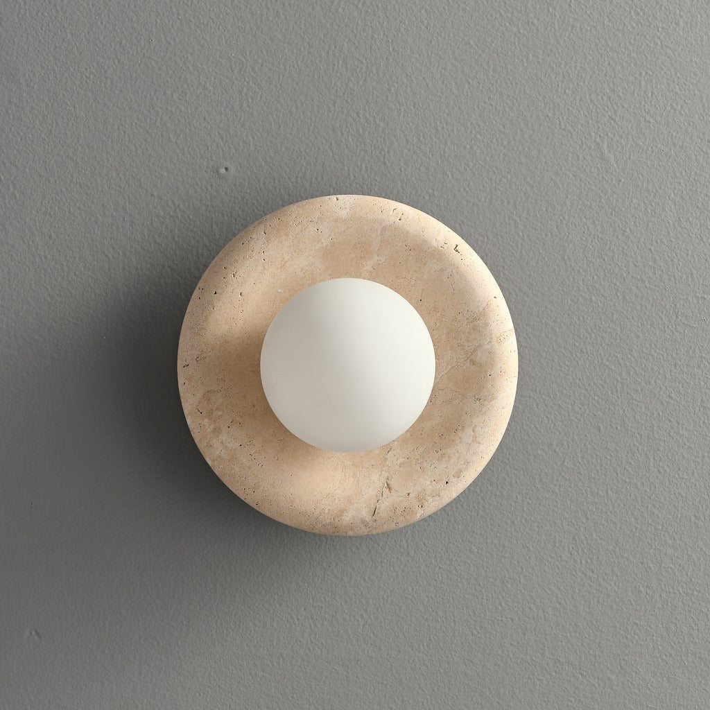 Modern Stone Ring Wall Sconce - 16 12-real-square-3-5--310