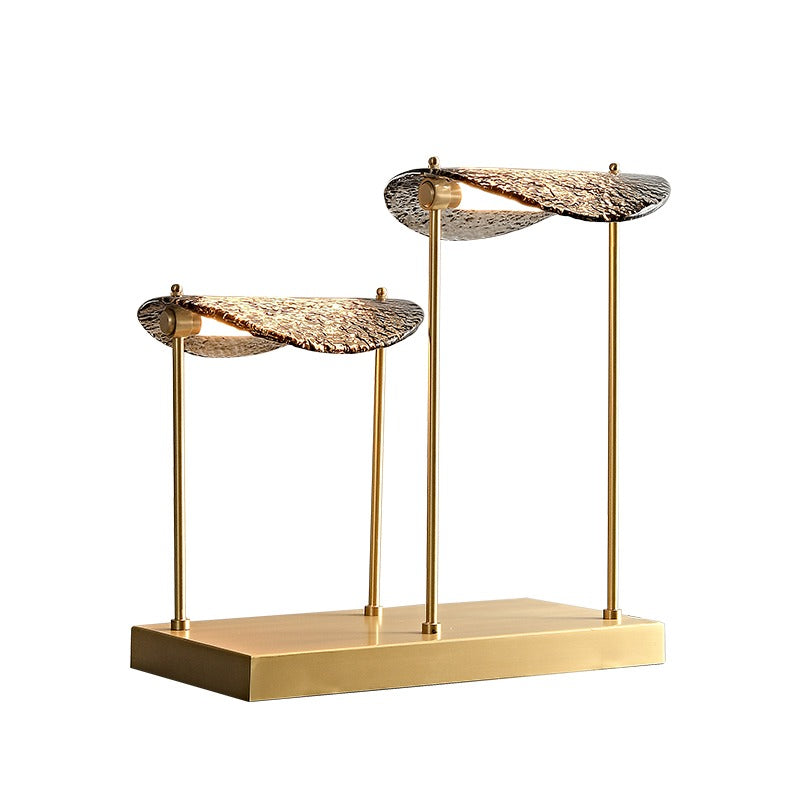 Modern Smoked Glass Brass Table and Floor Lamp - 23 12-white-background-table-lamp