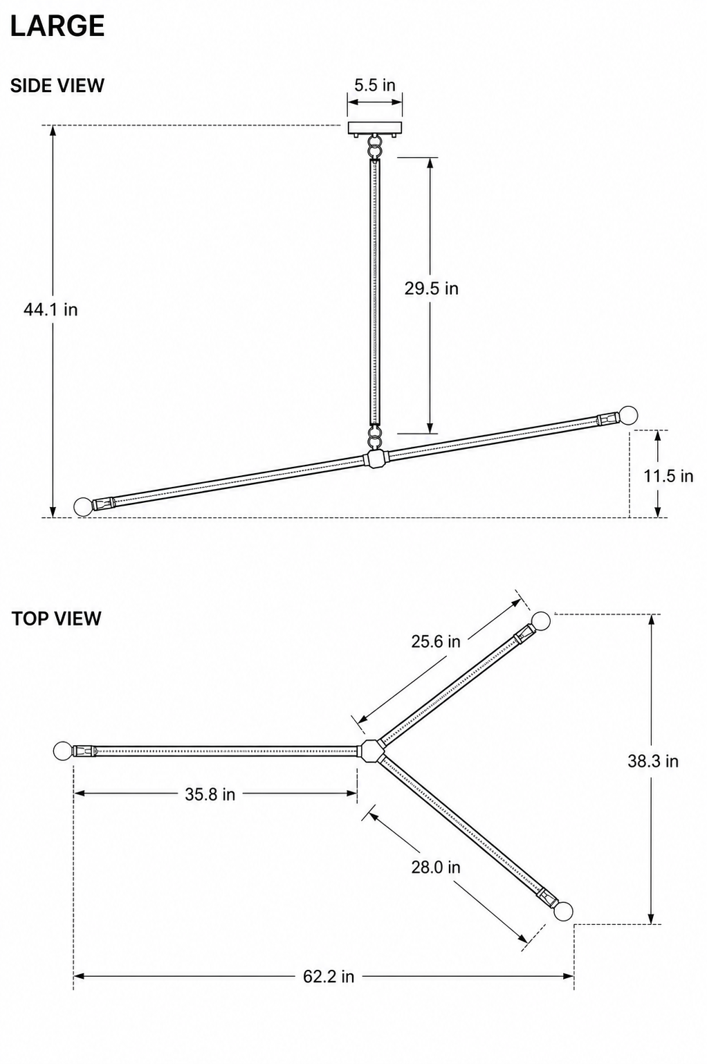 1217 large clean line drawing dimensions in inches