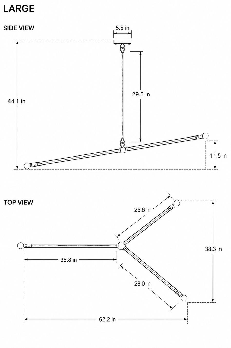 1217 large clean line drawing dimensions in inches