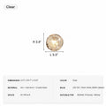 Modern Crystal Glass Globe Wall Sconce - 14 1223-sku-clear