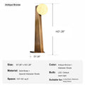 Modern Tapered Globe Table Lamp - 10 1225-sku-antique-bronze-alabaster-shade