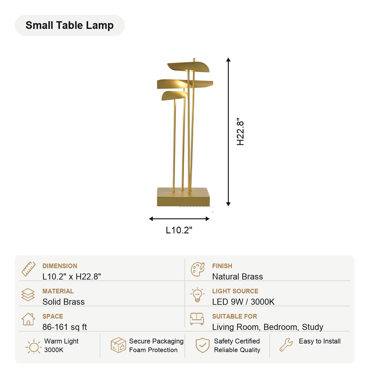 Modern Multi-Head Copper LED Table and Floor Lamp
