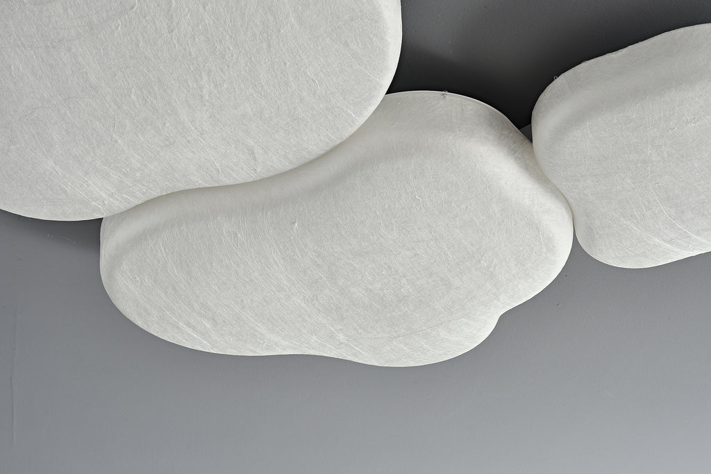 Modern Mulberry Silk Cloud Ceiling Light in White - 13 13-detail-light-texture