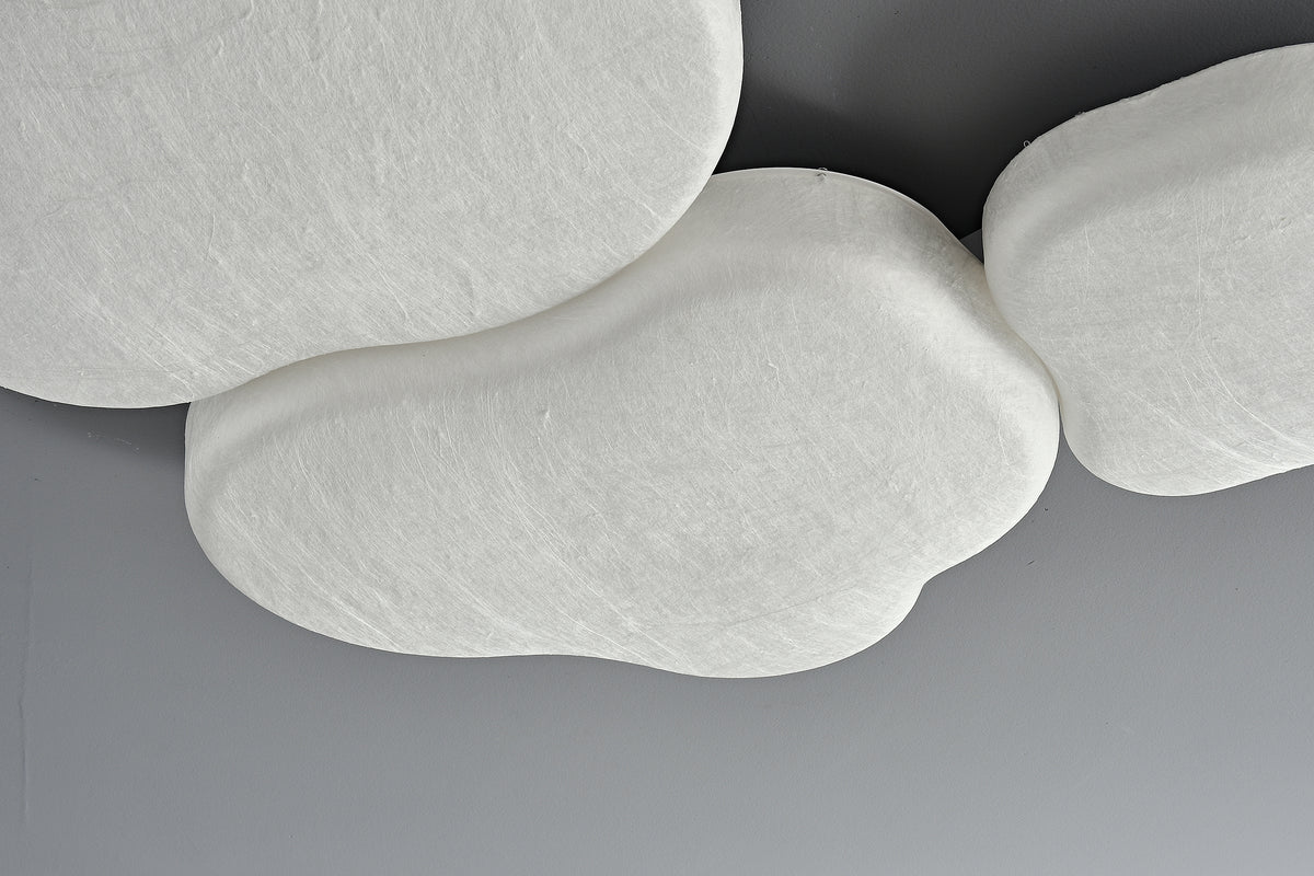 Modern Mulberry Silk Cloud Ceiling Light in White - 13 13-detail-light-texture