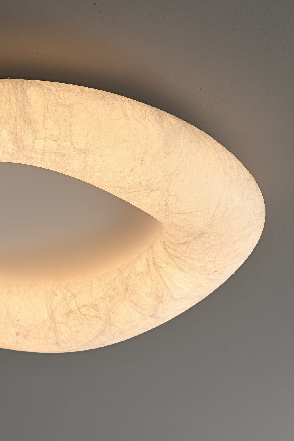Modern Mulberry Silk Ring Ceiling Light in White - 13 13-detail-silk-texture