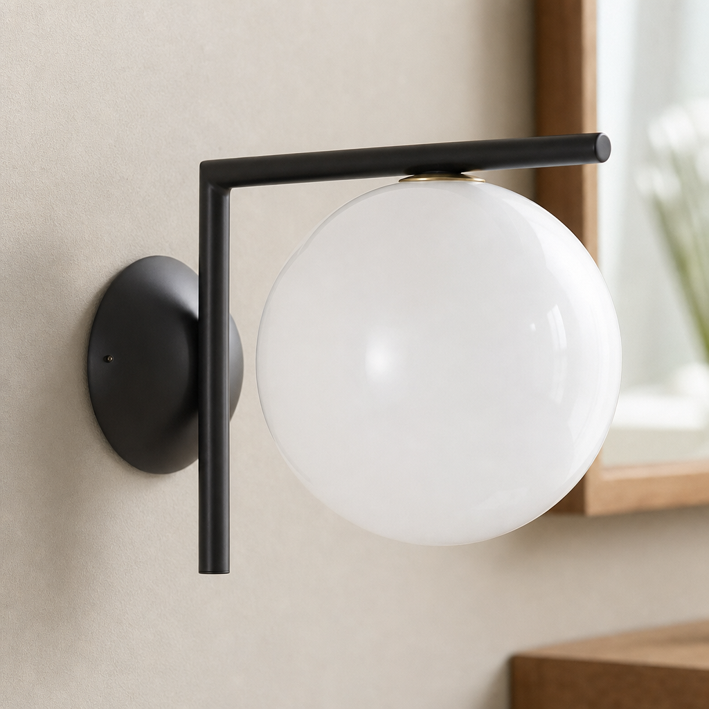 Modern Globe Arm Wall Sconce - generated main 13 13-installation-detail