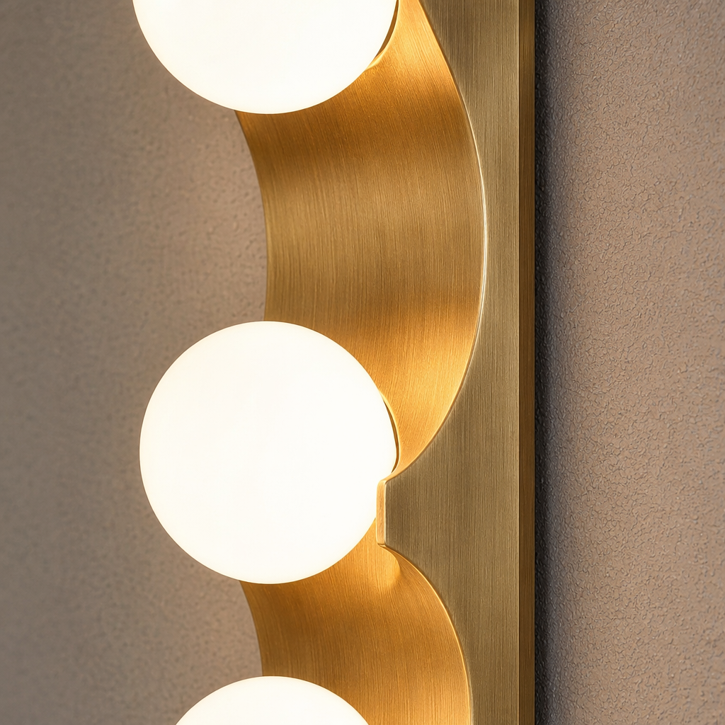 Modern Bronze Glass Globe Linear Wall Sconce - product image 14