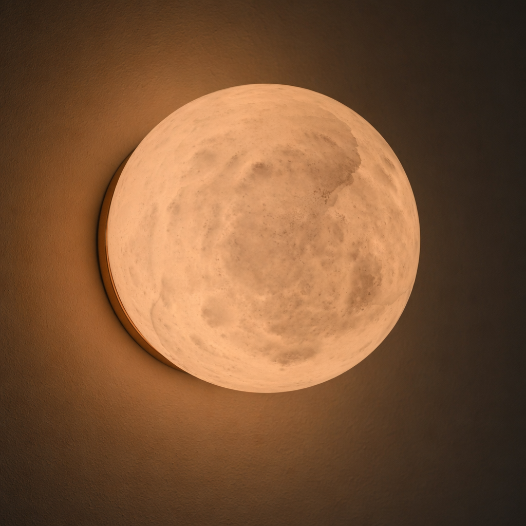 Modern Alabaster Globe Wall Sconce in Natural Brass - product image 10