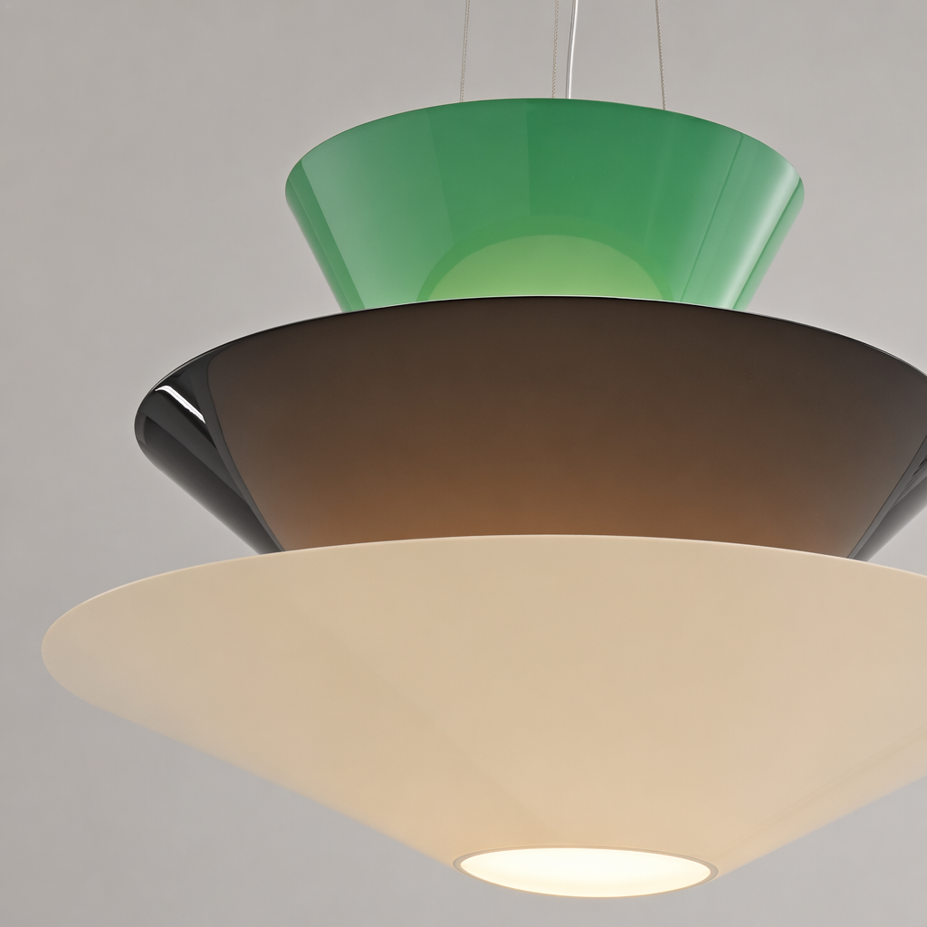 Modern Layered Cone Pendant Light - 13 13-material-close-up