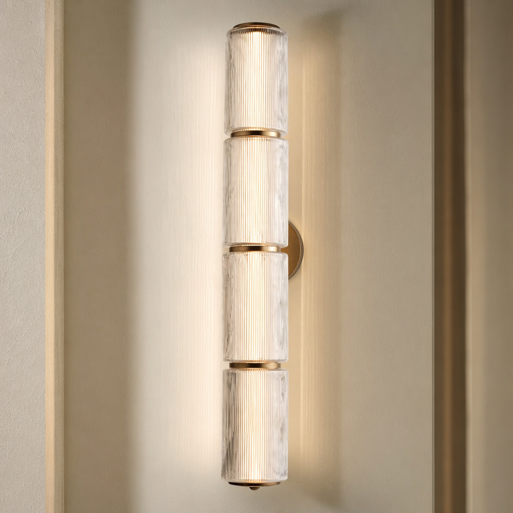 Modern Vertical Multi-Head Wall Sconce - generated workflow 13 13-material-close-up